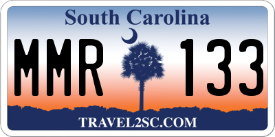 SC license plate MMR133