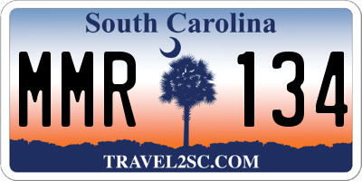 SC license plate MMR134