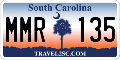SC license plate MMR135