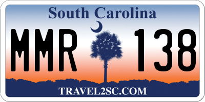 SC license plate MMR138