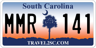 SC license plate MMR141