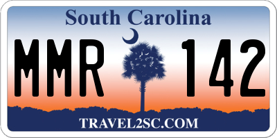 SC license plate MMR142