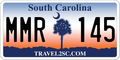 SC license plate MMR145