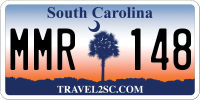 SC license plate MMR148