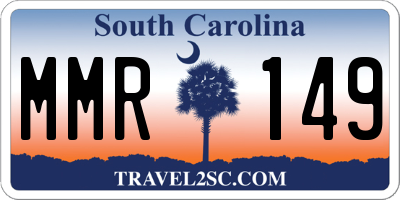 SC license plate MMR149