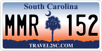 SC license plate MMR152