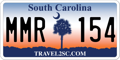 SC license plate MMR154