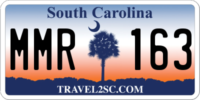 SC license plate MMR163
