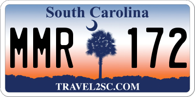 SC license plate MMR172