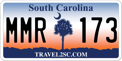 SC license plate MMR173