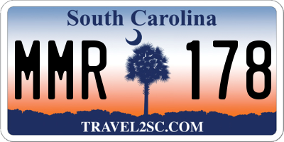SC license plate MMR178
