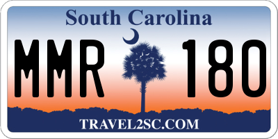 SC license plate MMR180