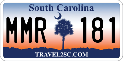 SC license plate MMR181