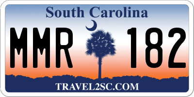 SC license plate MMR182