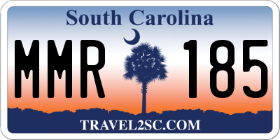SC license plate MMR185