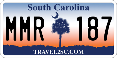 SC license plate MMR187