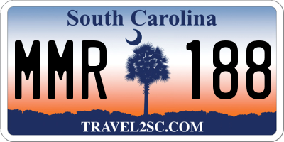 SC license plate MMR188