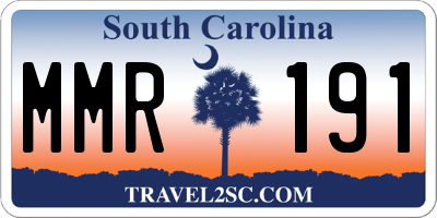 SC license plate MMR191