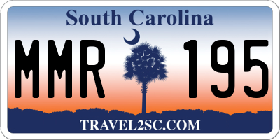 SC license plate MMR195