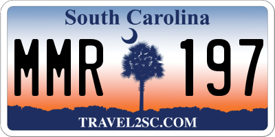 SC license plate MMR197