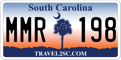 SC license plate MMR198