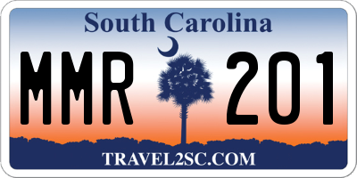 SC license plate MMR201