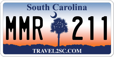 SC license plate MMR211