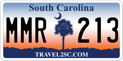 SC license plate MMR213