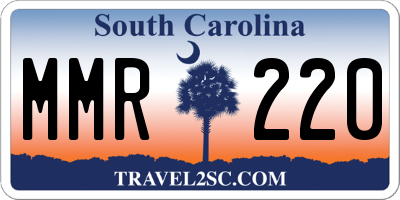 SC license plate MMR220