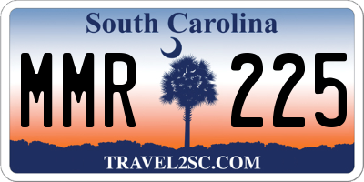 SC license plate MMR225