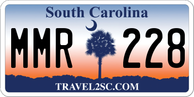 SC license plate MMR228