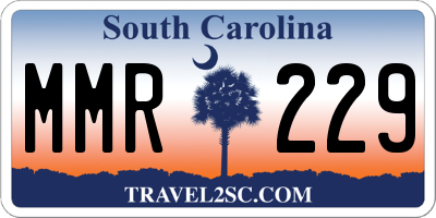 SC license plate MMR229