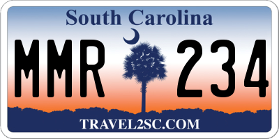 SC license plate MMR234