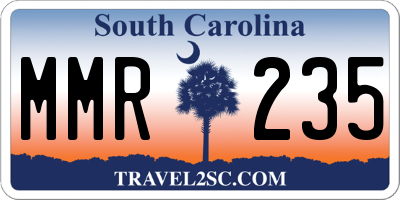 SC license plate MMR235
