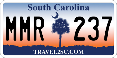SC license plate MMR237