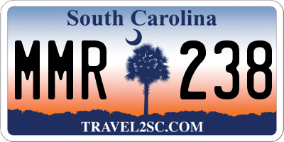 SC license plate MMR238