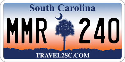 SC license plate MMR240