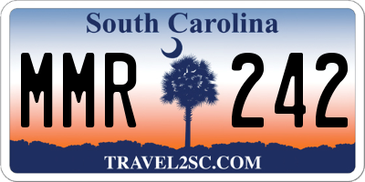 SC license plate MMR242