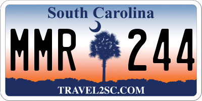 SC license plate MMR244