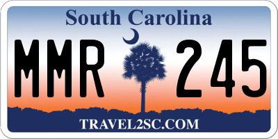 SC license plate MMR245
