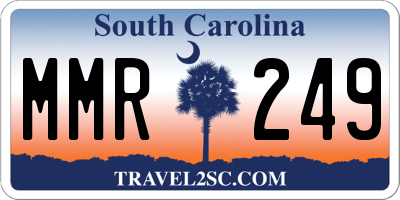SC license plate MMR249
