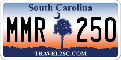 SC license plate MMR250