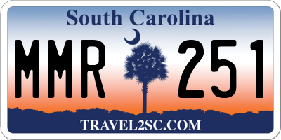 SC license plate MMR251