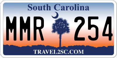 SC license plate MMR254
