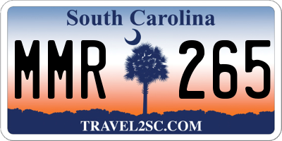 SC license plate MMR265
