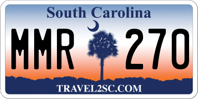 SC license plate MMR270