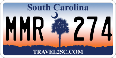 SC license plate MMR274
