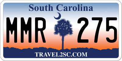 SC license plate MMR275