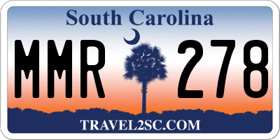 SC license plate MMR278