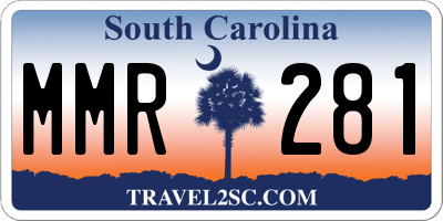 SC license plate MMR281